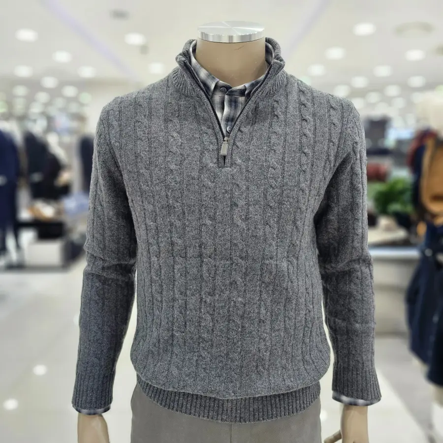  트레몰로 모캐시혼방 반집업니트TRH BH5W 9291 US 631318