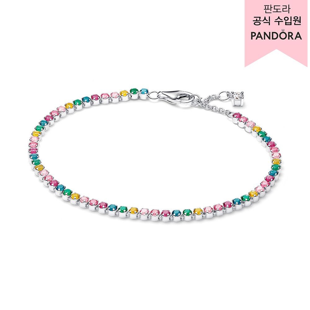 판도라 레인보우 테니스 브레이슬릿 593927C03