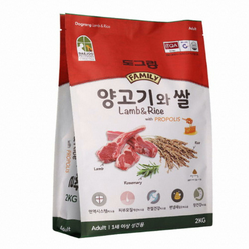 대주산업 도그랑 ㅤ패밀리 양고기와 쌀 어덜트 2kg (3개)_이미지