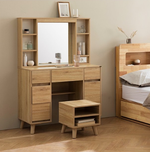 파로마 로즐리 LED 수납 서랍 화장대 세트 950_이미지