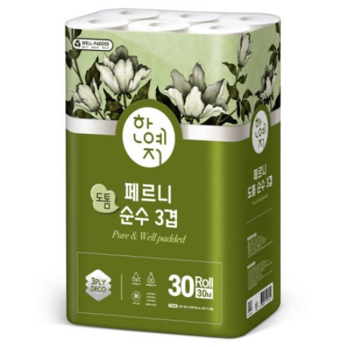 한예지 페르니 도톰 순수 3겹 30m (30롤) (3팩)_이미지