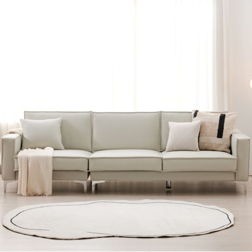 모한 천연가죽 소파 3.5인용