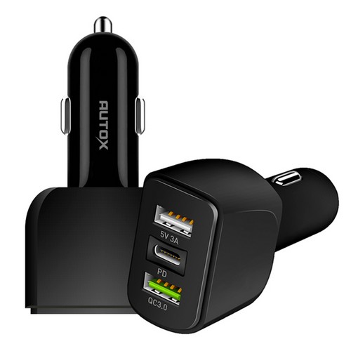마이크로스톤 오토엑스 USB 3포트 차량용 고속 충전 시거잭 AUTOX-3XCAR