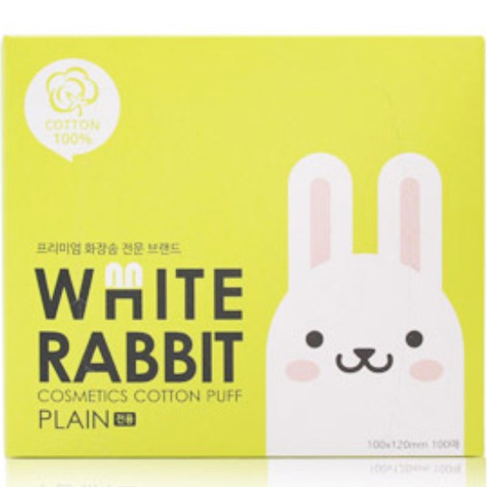 동양메디팜 화이트래빗 플레인 전용 화장솜 100매 (5개)
