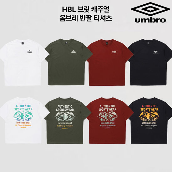 백 HBL 브릿 캐주얼 옴브레 반팔 티셔츠 UR121CRS23
