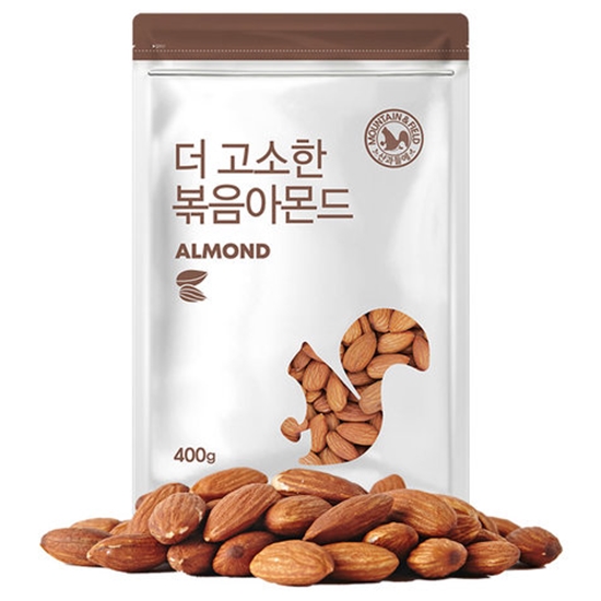 산과들에 더 고소한 볶음아몬드 400g이미지입니다. 누르면 해당 게시물로 새창이동합니다.