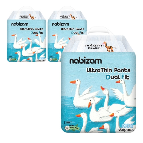 나비잠 울트라씬 듀얼핏 팬티형 키즈형-공용 (60매)_이미지