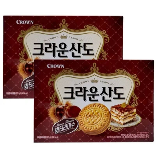 크라운제과 크라운산도 밤 티라미수 323g (2개)_이미지