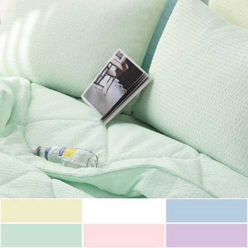 아망떼 포휴즈 시어서커 리플 여름 차렵이불 패드세트 (킹 K)_이미지