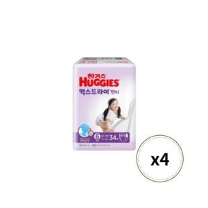 하기스 2021 맥스드라이 팬티형 6단계-여아용 (136매)_이미지