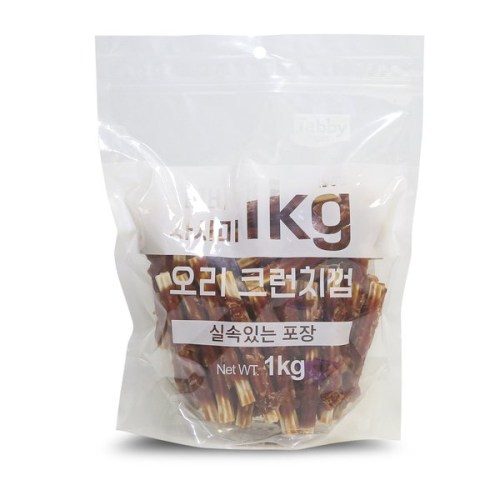 테비토퍼 테비 사사미 오리 크런치껌 1kg (1개)_이미지