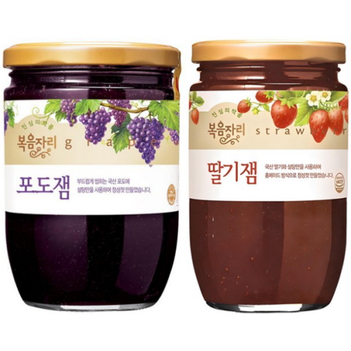 복음자리 딸기잼 500g + 포도잼 620g이미지입니다. 누르면 해당 게시물로 새창이동합니다.