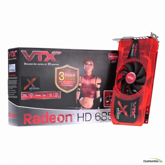 VTX3D �󵥿� HD 6850 X-Edition V2 D5 1GB