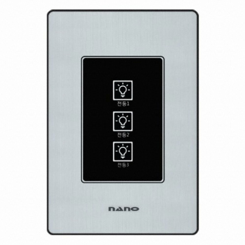 나노전기 아트2 3구 터치 스위치 블랙