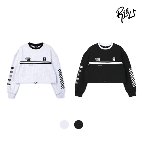 레노마키즈 주니어 여아 배색테이프크롭맨투맨 티셔츠 초등고학년 중학생티셔츠 R2419T181_1_CJ