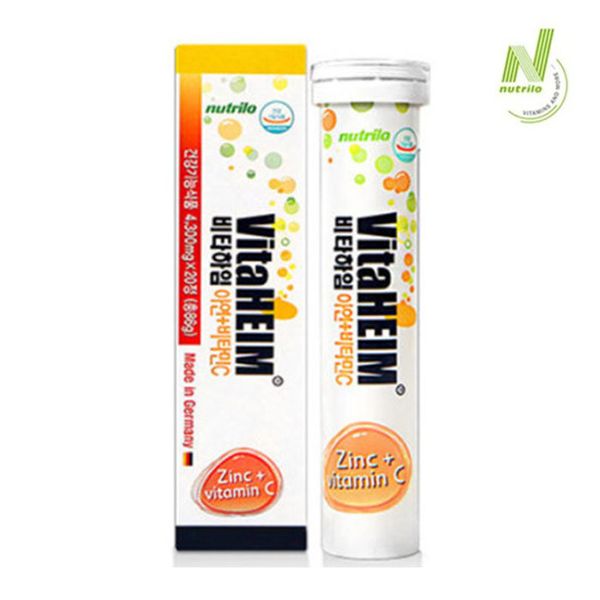 Nutrilo 비타하임 아연 + 비타민C 4300mg 20정 (4개)_이미지