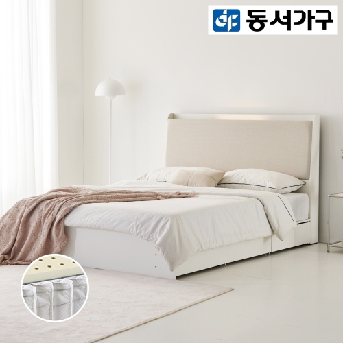 동서가구 프리미엄 벨로나 LED 조명 패브릭 침대 Q (케미컬폼독립)_이미지