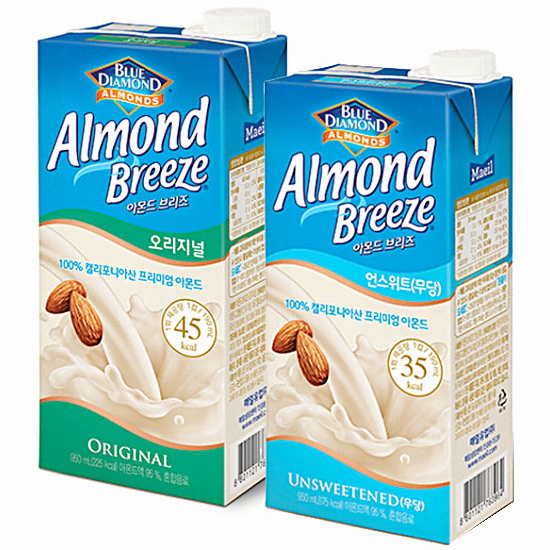 매일유업 블루다이아몬드 아몬드 브리즈 오리지널 950ml + 언스위트 950ml_이미지