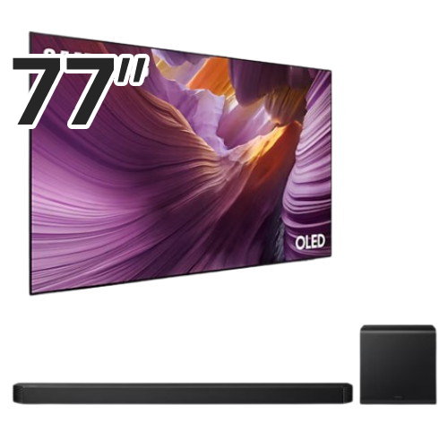 삼성전자 올레드 KQ77SF85AEXKR (벽걸이+사운드바, HW-Q800F)_이미지