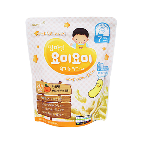매일유업 맘마밀 요미요미 유기농 쌀과자 7개월부터 노랑 25g