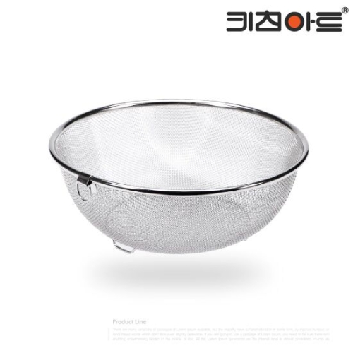 키친아트 스텐레스 원형바구니 채반 (26cm)_이미지