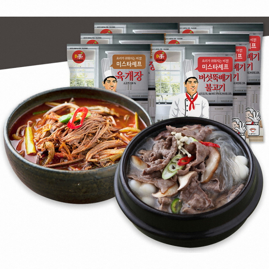 태종에프디 미스타셰프 육개장 600g x 3개+버섯 뚝배기 불고기 400g x 3개 (1개)_이미지
