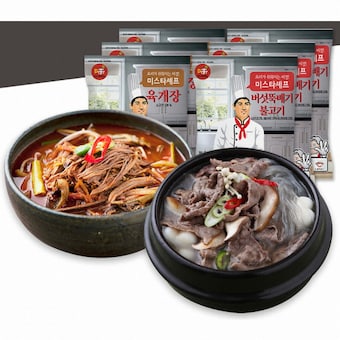 태종에프디 미스타셰프 육개장 600g x 3개+버섯 뚝배기 불고기 400g x 3개