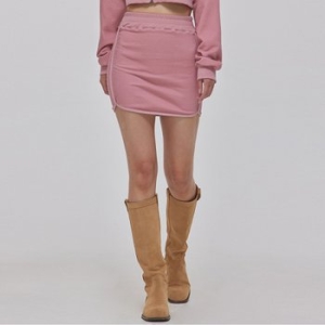  탑걸 SKINNY RIB BLOCK MINI SKIRT_T326BT707 PK