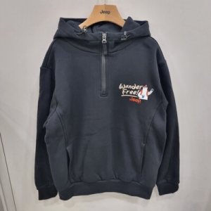 지프키즈 기모 캠핑곰 반넥후드티 KP4THU213-1_DG_이미지