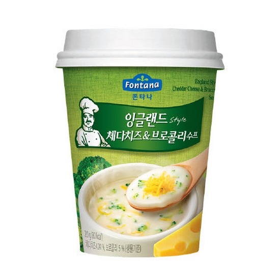 샘표식품 폰타나 잉글랜드 체다치즈&브로콜리 수프 20g (1개)_이미지