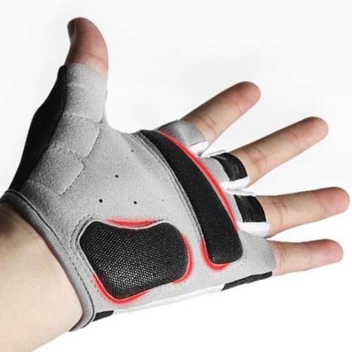 에이엔알 자전거 반장갑 (화이트블랙)