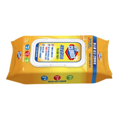 유한크로락스 세정살균티슈 시트러스 블렌드 캡형 60매 (2팩)_이미지