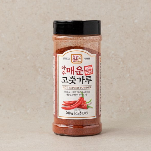 한생 친정엄마 아주매운 고춧가루 200g이미지입니다. 누르면 해당 게시물로 새창이동합니다.
