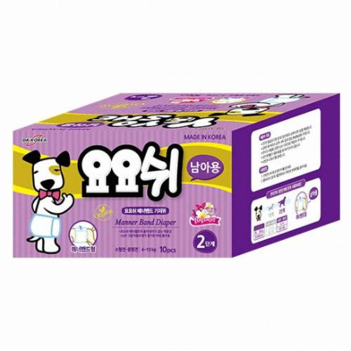 DK코리아 ㅤ요요쉬 애견기저귀 남아용 2단계 10매 (2개)_이미지