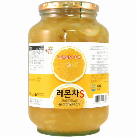 꽃샘식품 레몬차S 2kg (6개)