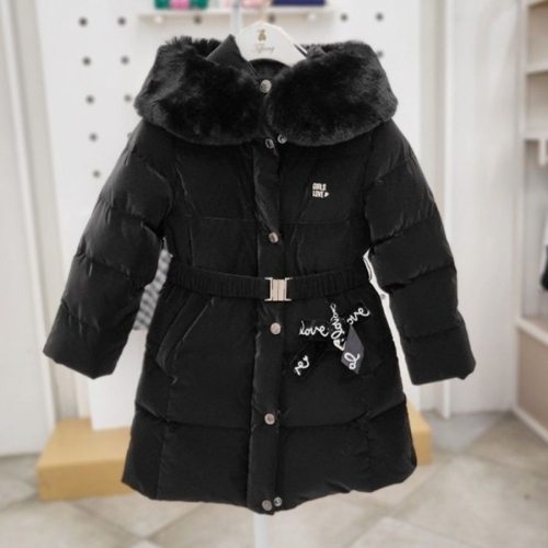 퍼스트어패럴 티파니 BK 롱 벨트장식 오리털 점퍼 T55KBJ010