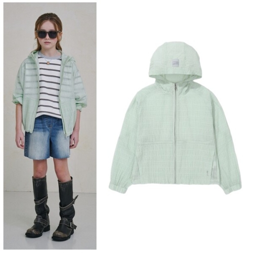 이현어패럴 블루테일 2 AAB2JP03MT 주니어 여아 민트 절개 후드 점퍼 고학년