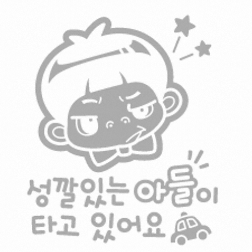제제데코 성깔있는 아들이 타고 있어요 (반사스티커)_이미지