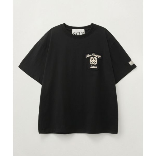 세터 SATUR 본 보야지 로우컷 아플리케 반팔 티셔츠 블랙 SA252MTS09BK 717640