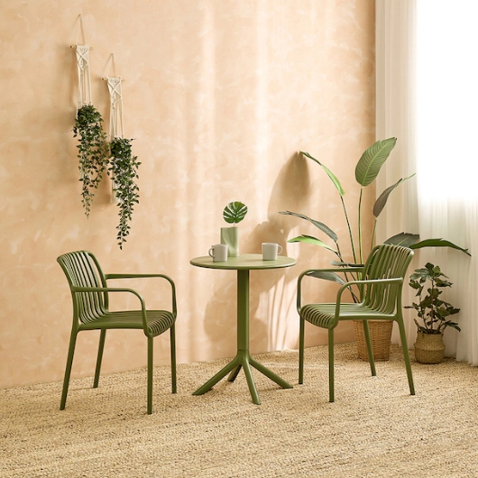 하늘창가구 팰리암 코나 라운드 야외 테이블 600 (의자2개)_이미지