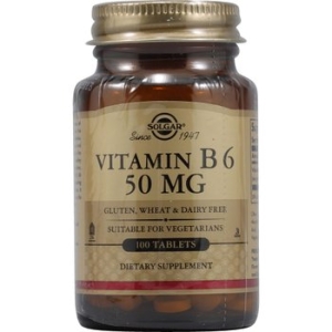 솔가 비타민 B6 50mg 100캡슐 (4개)_이미지