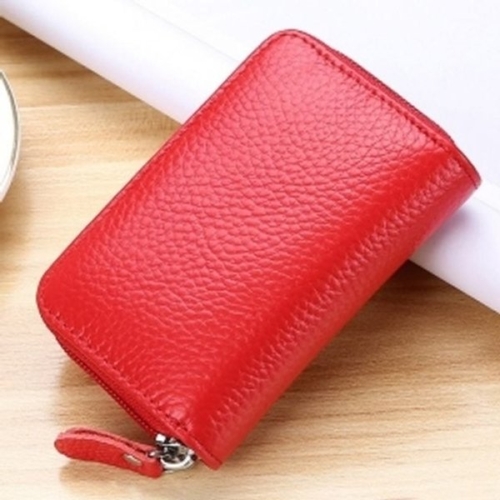  루시 소가죽 카드지갑 레드 / 가죽 명함지갑 KYR-WBD9ECD