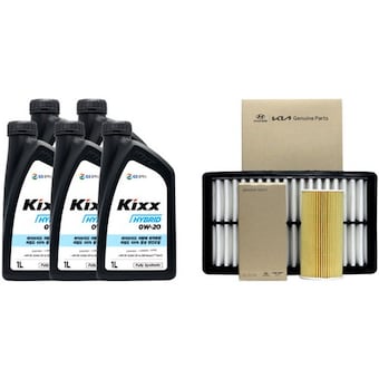 GS칼텍스 <b>킥스</b> <b>하이브리드</b> <b>0W20</b> 5L + 순정필터 기아 더뉴 쏘렌토 MQ4 <b>하이브리드</b>