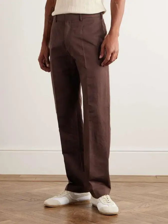 폴스미스 B0081931897 스트레이트레그 코튼 린넨블렌드 트라우저 M1R-410Z-T02888_이미지