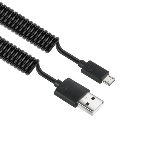 강원전자 NETmate USB 2.0 마이크로 5핀 스프링 충전 케이블 (NM-DS02B, 2m)