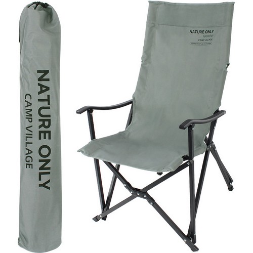 캠프빌리지 네츄럴 롱 릴렉스 체어 (그레이)_이미지