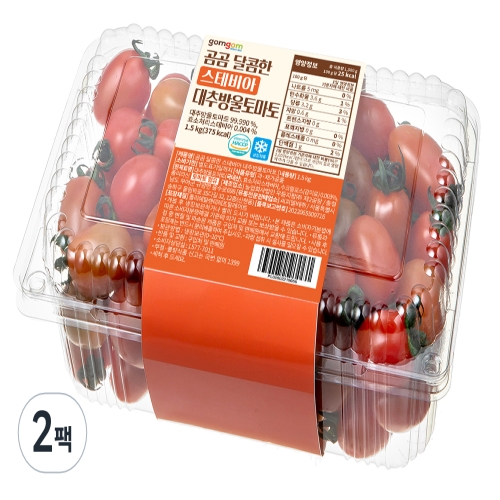 곰곰 달콤한 스테비아 대추방울토마토 (1.5kg,2팩)_이미지