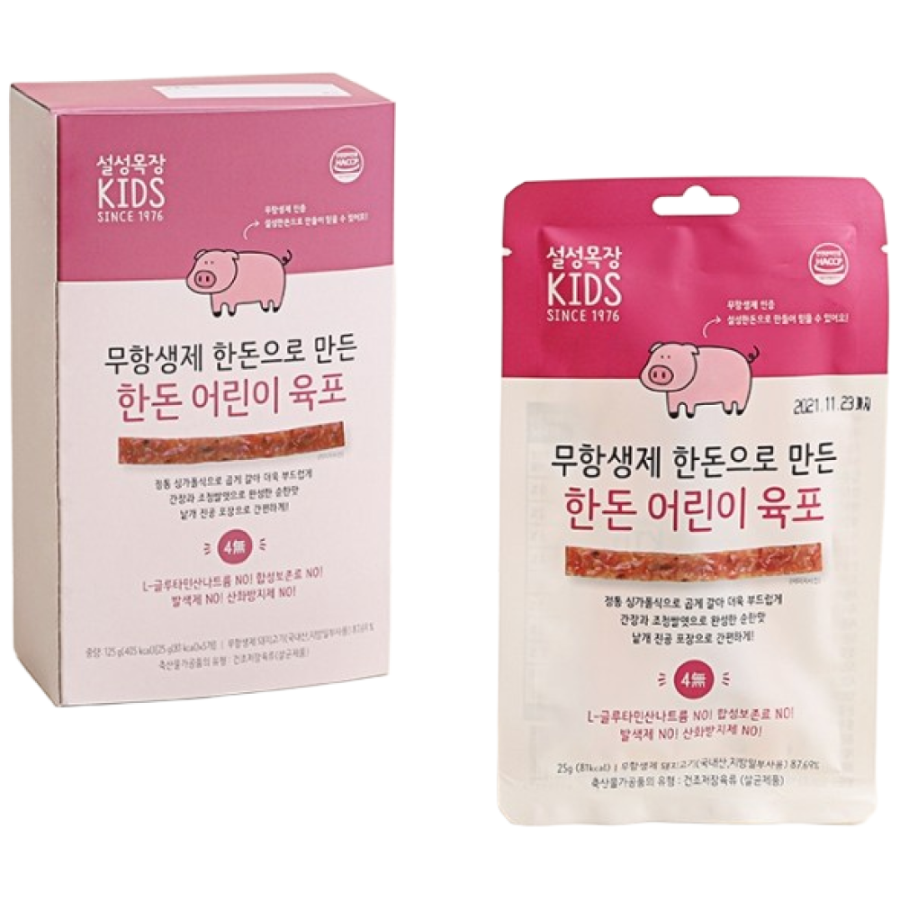 설성목장 한돈 어린이 육포 25g (10개)