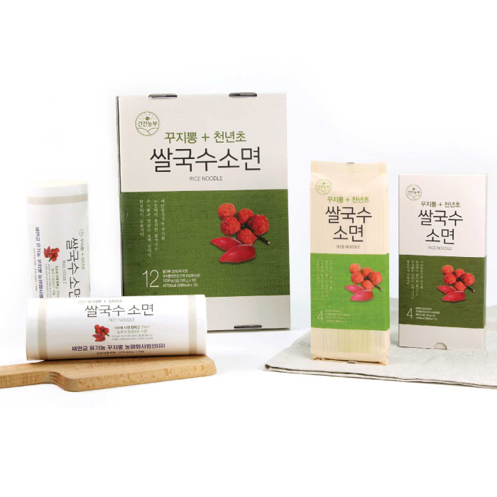 건전농부 꾸지뽕 천년초 쌀국수 소면 400g [1개]