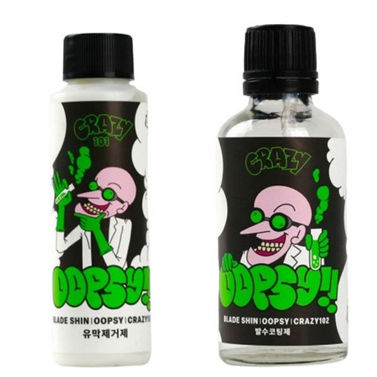 블레이드신 웁시 크레이지 101 유막제거제+102 발수코팅제 세트